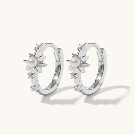 Guiding Star Hoops Silver
